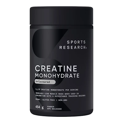 Sports Research Creatine Monohydrate Powder - 454g