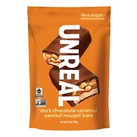 Unreal Dark Chocolate Caramel Peanut Nougat Bars - 94g