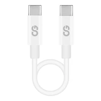 LOGiiX Sync & Charge Shortie USB-C to USB-C Cable - White - 30cm