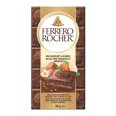 Ferrero Rocher Chocolate Bar - Milk Hazelnut & Almond - 90g