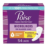 Poise Fresh Protection Incontinence Pantyliners - Regular - Lightest - 54's