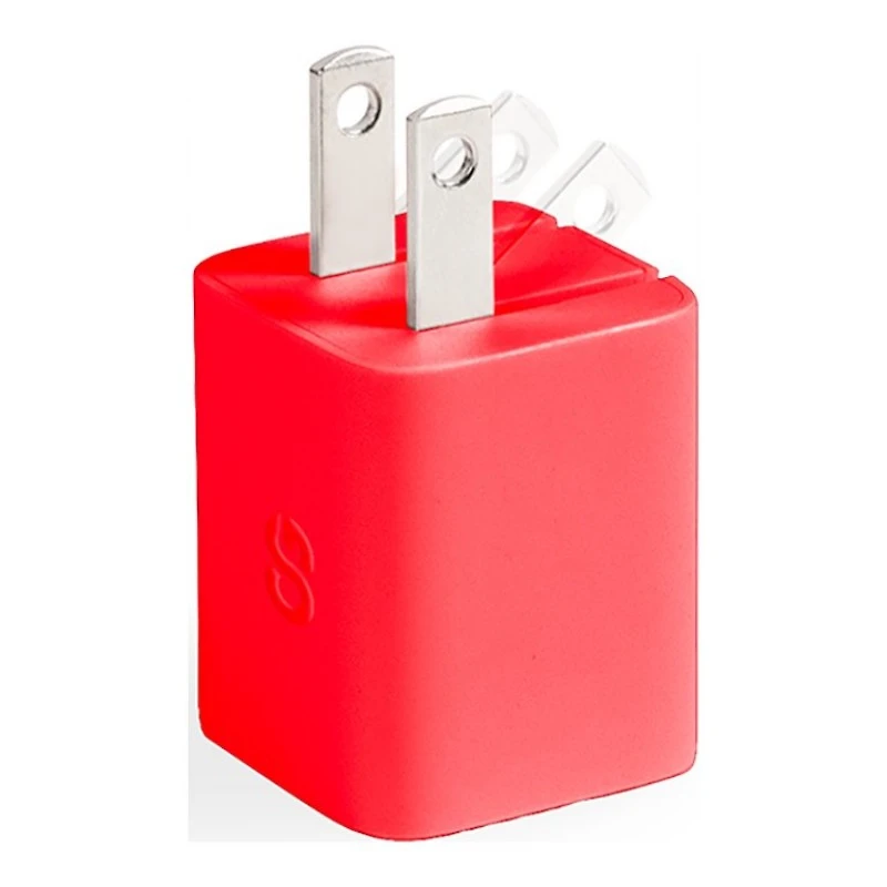 LOGiiX VIBRANCE Power Cube USB-C Power Adapter - Red