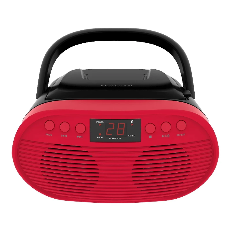 Proscan Boombox - Red - PRCD340BT-RED