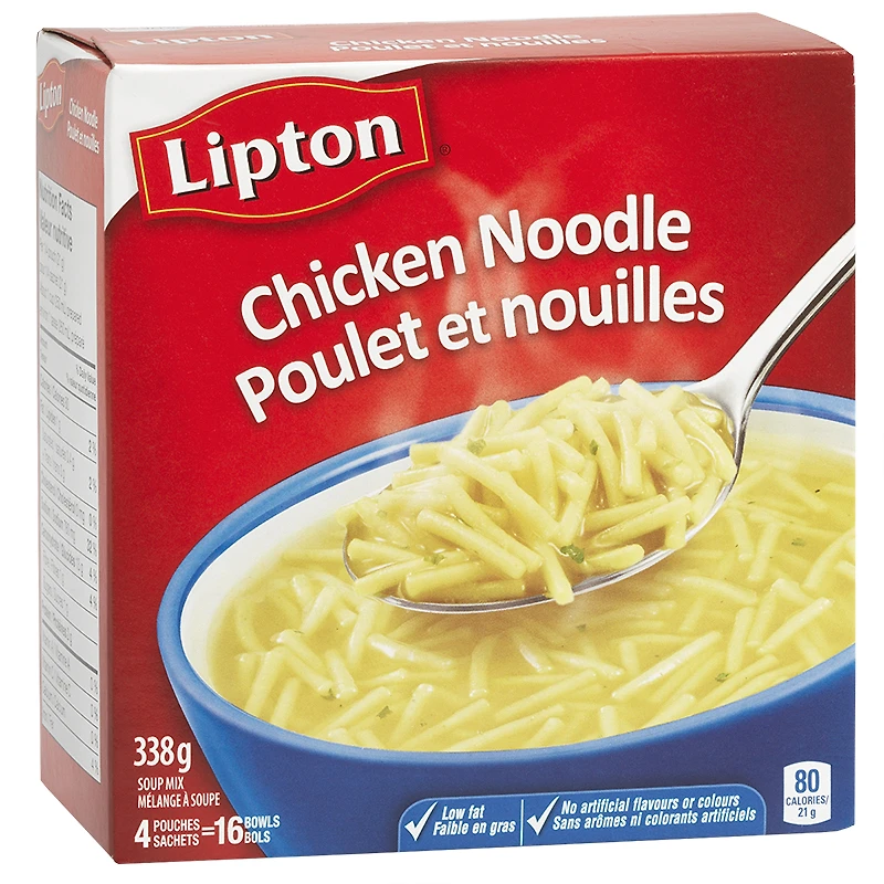 Knorr Lipton Chicken Noodle Soup Mix - 4 pack/338g