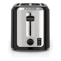 BLACK+DECKER 2-Slice Toaster - Stainless Steel/Black - TR7827-1BDC