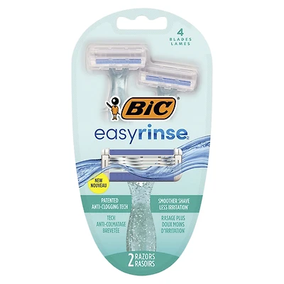 BIC easyrinse Women's Disposable Razor - 4 blades - 2's