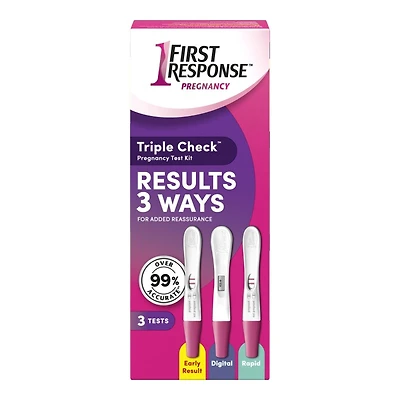 First Response Triple Check Pregnancy Test Kit - 3 Tests