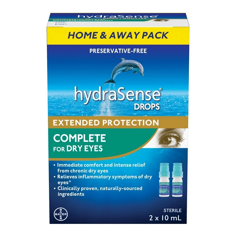 HydraSense Complete Eye Drops - 2 x 10ml