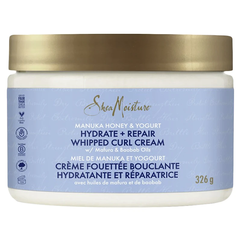 SheaMoisture Manuka Honey & Yogurt Hydrate + Repair Whipped Curl Cream - 326g