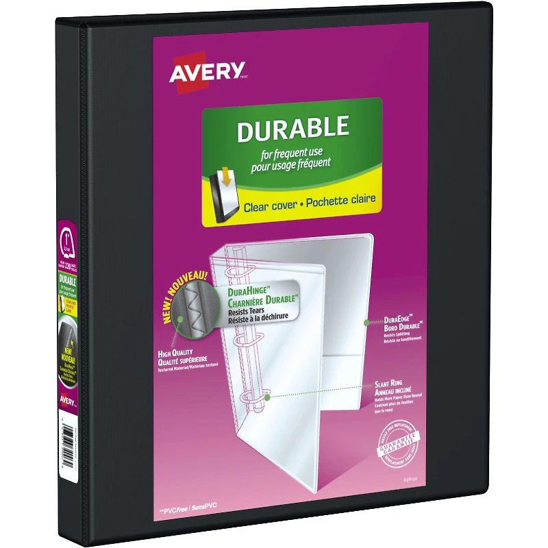 AVERY DURABLE VIEW BINDER in Black
