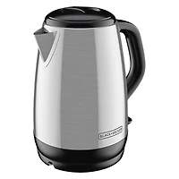 BLACK+DECKER Cordless Kettle - 1.7L - Stainless Steel/Black - KE1700SD-2