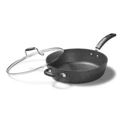 Starfrit The Rock Non-Stick Jumbo Cooker Pan with Lid - 30cm (12-inch) - Black