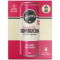 REMEDY KOMBUCHA WILD BERRY 4X355ML