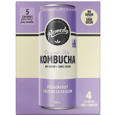 REMEDY KOMBUCHA PASSIONFRUIT 4X355ML