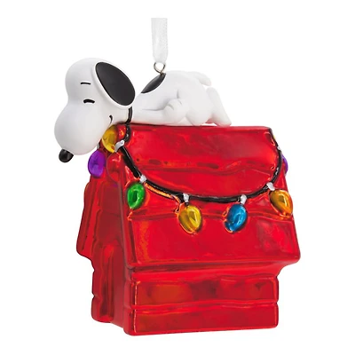 Hallmark Ornaments Peanuts Christmas Tree Ornament - Snoopy on Holiday Doghouse