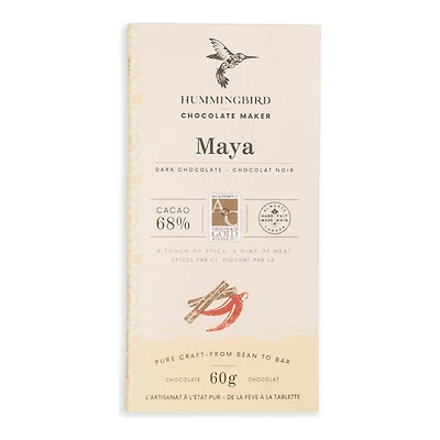 Hummingbird Chocolate Maker Maya Dark Chocolate Bar - 60g