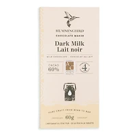 Hummingbird Chocolate Maker Dark Milk Chocolate Bar - 60g