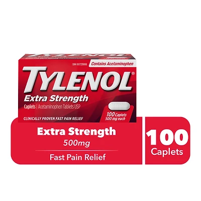 Tylenol* Caplets - Extra Strength - 500mg - 100s