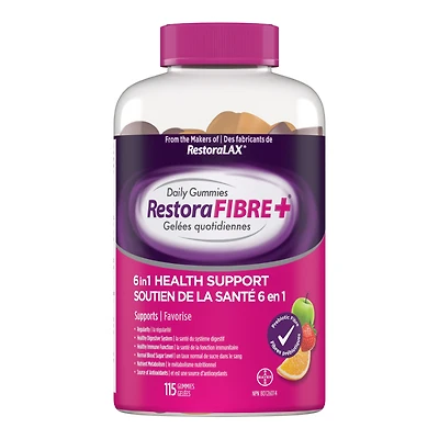RestoraFIBRE+ 6 in 1 Gummies - 115's