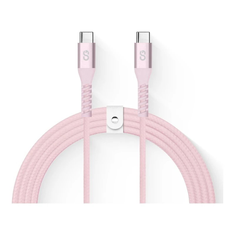 LOGiiX Vibrance USB-C to USB-C Cable - Blush - 1.2m