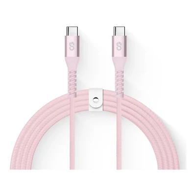LOGiiX Vibrance USB-C to USB-C Cable - Blush - 1.2m