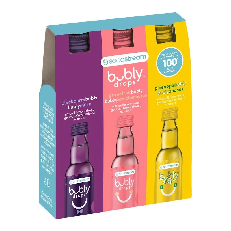 SodaStream bubly drops Flavor Essence Set - Pineapple, Blackberry, Grapefruit - 40ml