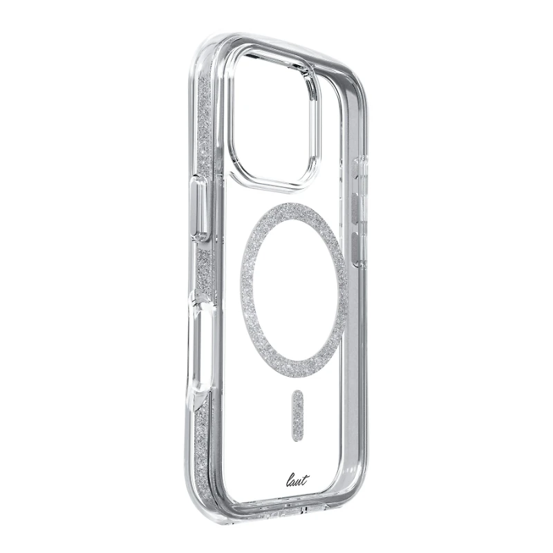 Laut Aero Sparkle Back Cover for Apple iPhone 16 Pro - Crystal Silver