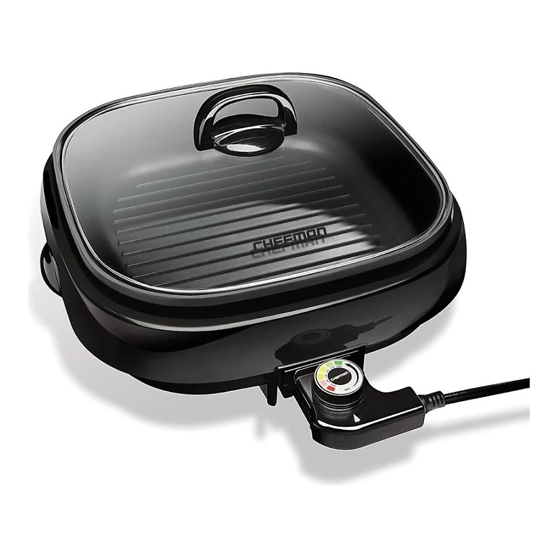 Chefman Electric Grill/Skillet - 4.2qt - RJ05-SQ-BLACK-CA