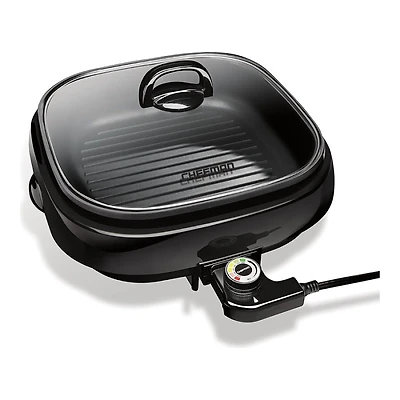 Chefman Electric Grill/Skillet - 4.2qt - RJ05-SQ-BLACK-CA