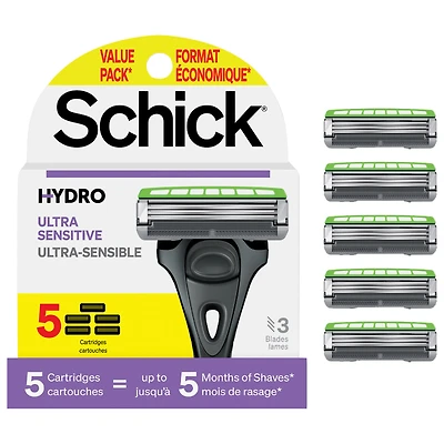 SCHICK HYDROULTRA SENSITIVE 5CT