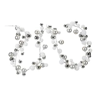 XMAS GARLAND MIXED BALLS in White