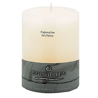 Enlighten Linen Unscented Pillar Candle