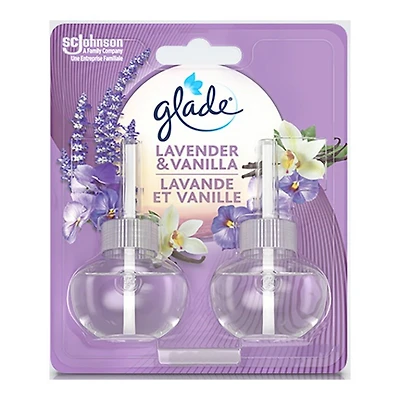 Glade PlugIns Lavender & Vanilla Air Freshener Refill - 2pcs