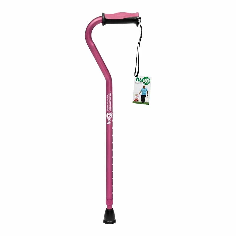 Hugo Offset Handle Cane - Rose