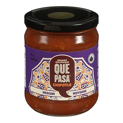 Que Pasa Organic Chipotle Medium Salsa- 420ml