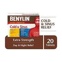 Benylin Extra Strength Cold & Sinus Day/Night Tablets - 20's