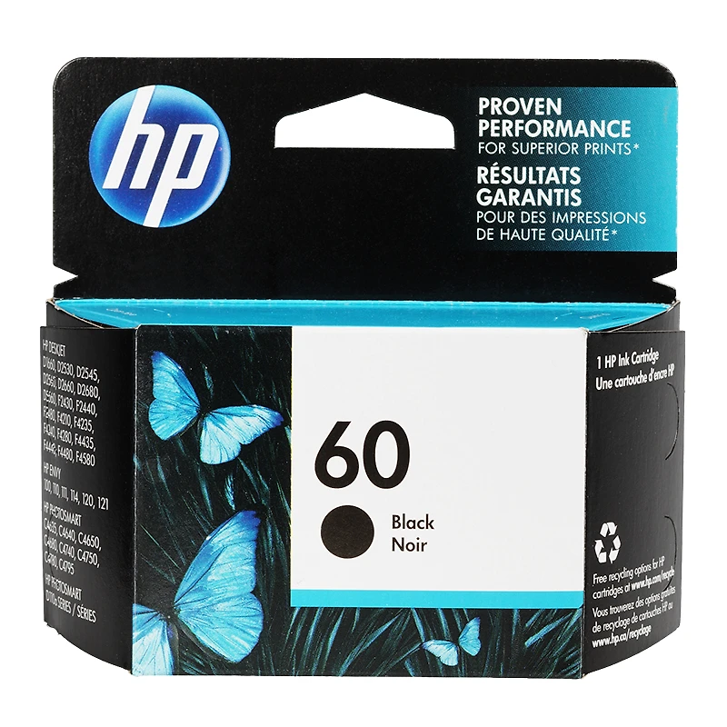 HP 60 Ink Cartridge - Black - CC640WN