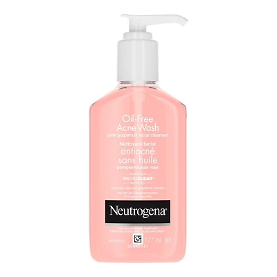 Neutrogena Oil-Free Acne Face Wash - Pink Grapefruit - 177ml