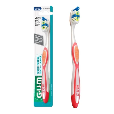 G.U.M Tooth 'N Tongue Toothbrush - Medium