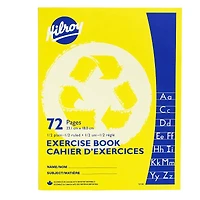 Hilroy Recycled Exercise Book 1/2 Ruled 1/2 Blank - 72 pages