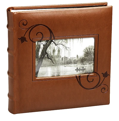 Pioneer Embossed Leatherette Cover Photo Album - Brown - 2UP