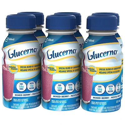 Glucerna Diabetic Drink - Mixed Berry -  6 x 237ml