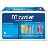 Ascensia Microlet Coloured Lancets - 100's
