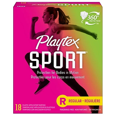 Playtex Sport Tampons - Regular - Unscented - 18s
