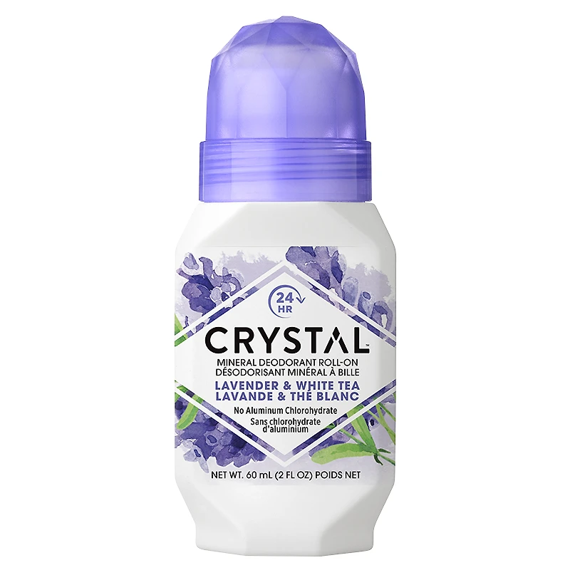 Crystal Mineral Deodorant Roll-On - Lavender & White Tea - 60ml