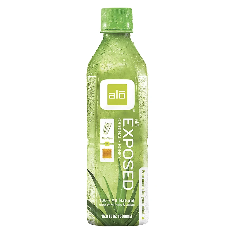 Alo Exposed Aloe Vera Pulp and Juice - Original plus Honey - 500ml