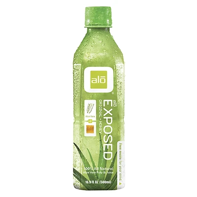 Alo Exposed Aloe Vera Pulp and Juice - Original plus Honey - 500ml