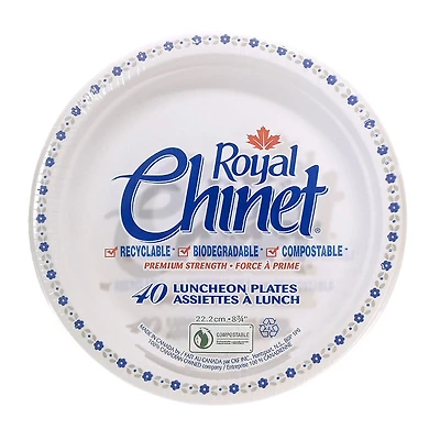 Chinet Flower/Leaf Lunch Plates - 40s