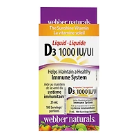 Webber Naturals Vitamin D3 Liquid - 1000IU - 25ml