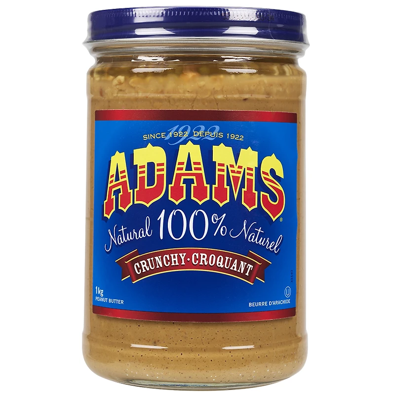 Adams Peanut Butter - Crunchy - 1kg